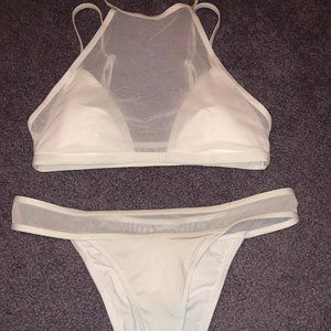 White Mesh Bikini